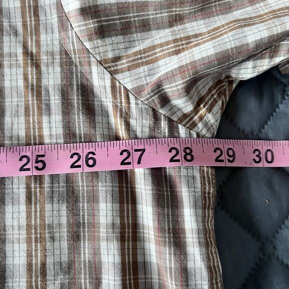 ✨Lot of 2 VTG Puritan Mens 2XL Plaid Stripe Button down Shirt Short Sleeve Y2K - Picture 11 of 13